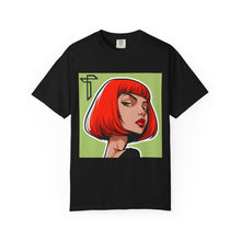 Load image into Gallery viewer, Red Bob Portrait T-Shirt — Retro Pop Art Female Illustration Tee