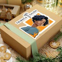 Load image into Gallery viewer, Tribeca Salon Portrait Sticker — Stylish Kiss-Cut Salon Logo Decal