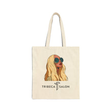 Load image into Gallery viewer, Salon Tote Bag — 'Tribeca Salon' Blonde Woman Graphic Cotton Canvas Tote