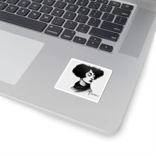 Load image into Gallery viewer, Vintage Black & White Portrait Sticker — Retro Femme Illustration Kiss-Cut
