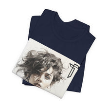 Load image into Gallery viewer, Portrait Photo Tee — Artistic Black & White Woman Graphic T-Shirt