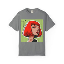 Load image into Gallery viewer, Red Bob Portrait T-Shirt — Retro Pop Art Female Illustration Tee