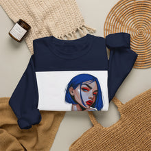 Load image into Gallery viewer, Tribeca Portrait Crewneck Sweatshirt — Stylish Illustrated Woman Graphic