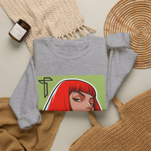 Load image into Gallery viewer, Crewneck Sweatshirt — Red Bob Portrait Graphic Sweatshirt
