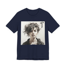 Load image into Gallery viewer, Portrait Photo Tee — Artistic Black & White Woman Graphic T-Shirt