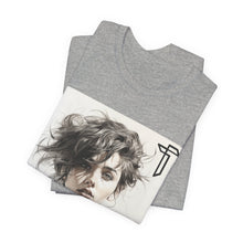 Load image into Gallery viewer, Portrait Photo Tee — Artistic Black & White Woman Graphic T-Shirt