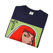 Load image into Gallery viewer, Red Bob Portrait T-Shirt — Retro Pop Art Female Illustration Tee