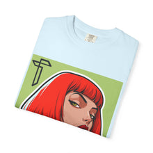 Load image into Gallery viewer, Red Bob Portrait T-Shirt — Retro Pop Art Female Illustration Tee