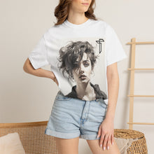 Load image into Gallery viewer, Portrait Photo Tee — Moody Artistic Woman Print T-Shirt