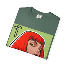 Load image into Gallery viewer, Red Bob Portrait T-Shirt — Retro Pop Art Female Illustration Tee