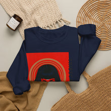 Load image into Gallery viewer, Crewneck Sweatshirt — Red Noir Portrait "Tribeca Salon" Graphic
