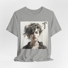 Load image into Gallery viewer, Portrait Photo Tee — Artistic Black &amp; White Woman Graphic T-Shirt
