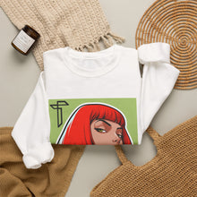 Load image into Gallery viewer, Crewneck Sweatshirt — Red Bob Portrait Graphic Sweatshirt
