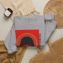 Load image into Gallery viewer, Crewneck Sweatshirt — Red Noir Portrait "Tribeca Salon" Graphic
