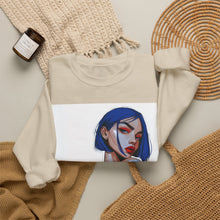 Load image into Gallery viewer, Tribeca Portrait Crewneck Sweatshirt — Stylish Illustrated Woman Graphic
