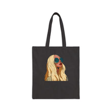 Load image into Gallery viewer, Salon Tote Bag — 'Tribeca Salon' Blonde Woman Graphic Cotton Canvas Tote
