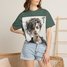 Load image into Gallery viewer, Portrait Photo Tee — Moody Artistic Woman Print T-Shirt
