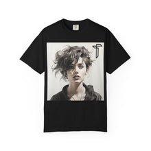 Load image into Gallery viewer, Portrait Photo Tee — Moody Artistic Woman Print T-Shirt

