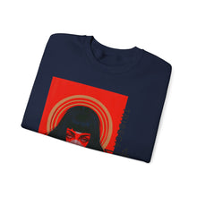 Load image into Gallery viewer, Crewneck Sweatshirt — Red Noir Portrait "Tribeca Salon" Graphic
