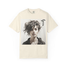 Load image into Gallery viewer, Portrait Photo Tee — Moody Artistic Woman Print T-Shirt
