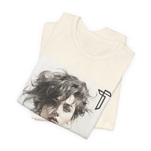 Load image into Gallery viewer, Portrait Photo Tee — Artistic Black &amp; White Woman Graphic T-Shirt
