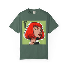 Load image into Gallery viewer, Red Bob Portrait T-Shirt — Retro Pop Art Female Illustration Tee
