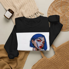 Load image into Gallery viewer, Tribeca Portrait Crewneck Sweatshirt — Stylish Illustrated Woman Graphic
