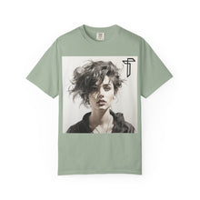 Load image into Gallery viewer, Portrait Photo Tee — Moody Artistic Woman Print T-Shirt
