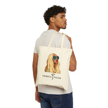 Load image into Gallery viewer, Salon Tote Bag — 'Tribeca Salon' Blonde Woman Graphic Cotton Canvas Tote
