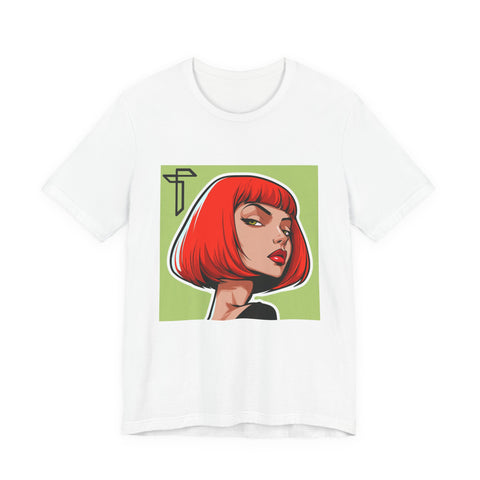 Retro Red Bob Portrait Tee