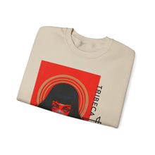 Load image into Gallery viewer, Crewneck Sweatshirt — Red Noir Portrait "Tribeca Salon" Graphic
