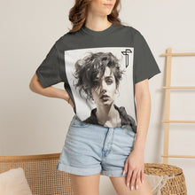 Load image into Gallery viewer, Portrait Photo Tee — Moody Artistic Woman Print T-Shirt
