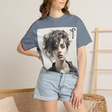 Load image into Gallery viewer, Portrait Photo Tee — Moody Artistic Woman Print T-Shirt
