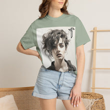 Load image into Gallery viewer, Portrait Photo Tee — Moody Artistic Woman Print T-Shirt
