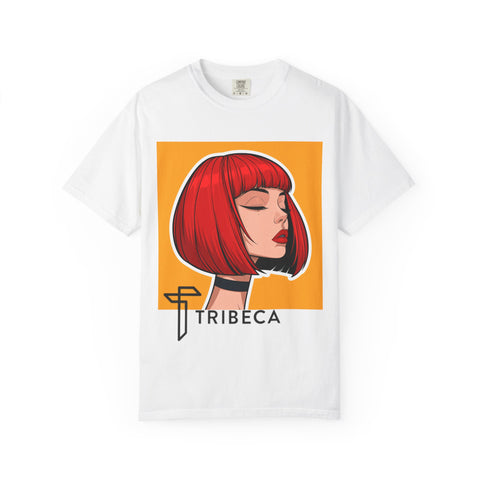 Graphic Tee — Red Bob Portrait Illustration T-Shirt