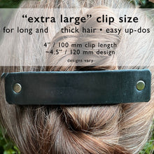 Load image into Gallery viewer, Cactus Barette  - Shimery Green &amp; Black - Eco-Friendly / Plastic-Free-4
