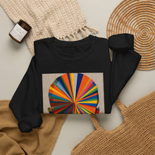 Load image into Gallery viewer, Crewneck Sweatshirt — Abstract Rainbow Face Graphic
