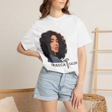 Load image into Gallery viewer, Tribeca Salon Portrait T-Shirt — Stylish Hair Salon Logo Tee
