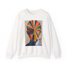 Load image into Gallery viewer, Crewneck Sweatshirt — Abstract Rainbow Face Graphic
