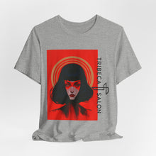 Load image into Gallery viewer, Graphic Tee — Red Portrait 'Tribeca Salon' Art Shirt
