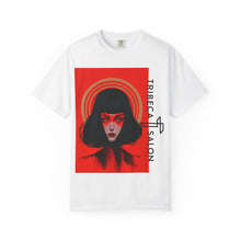 Load image into Gallery viewer, Salon Portrait T‑Shirt — 'Tribeca Salon' Red Graphic Tee
