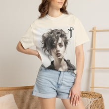 Load image into Gallery viewer, Portrait Photo Tee — Moody Artistic Woman Print T-Shirt
