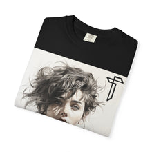Load image into Gallery viewer, Portrait Photo Tee — Moody Artistic Woman Print T-Shirt

