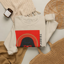 Load image into Gallery viewer, Crewneck Sweatshirt — Red Noir Portrait "Tribeca Salon" Graphic
