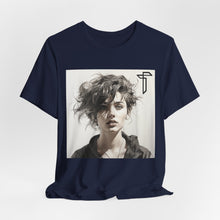 Load image into Gallery viewer, Portrait Photo Tee — Artistic Black &amp; White Woman Graphic T-Shirt
