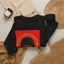 Load image into Gallery viewer, Crewneck Sweatshirt — Red Noir Portrait "Tribeca Salon" Graphic
