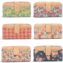 Load image into Gallery viewer, Bloom with Sustainable Style: 6 Pack Floral Cork Wallets-0
