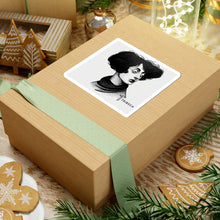 Load image into Gallery viewer, Vintage Black &amp; White Portrait Sticker — Retro Femme Illustration Kiss-Cut
