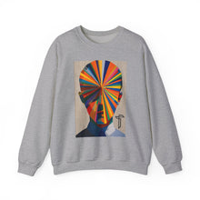 Load image into Gallery viewer, Crewneck Sweatshirt — Abstract Rainbow Face Graphic
