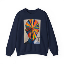 Load image into Gallery viewer, Crewneck Sweatshirt — Abstract Rainbow Face Graphic
